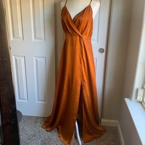 Beautiful maxi satin dress *SOLD*